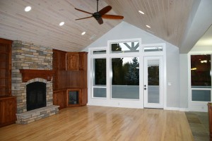 Family Room Fireplace and Windows