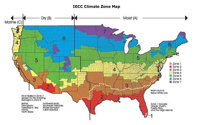 IECC Climate Zone Map