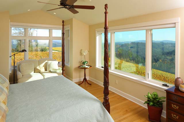 Oregon vineyard custom luxury bedroom