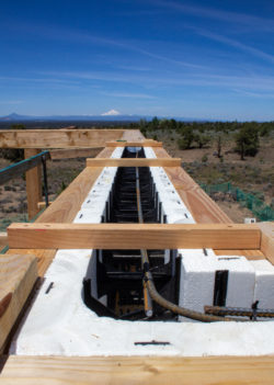Braced ICF forms and Mt. Jefferson
